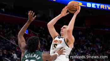 Nuggets end skid with win against Pistons