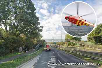 Crash on A405 between M25 and M1 leaves man seriously injured