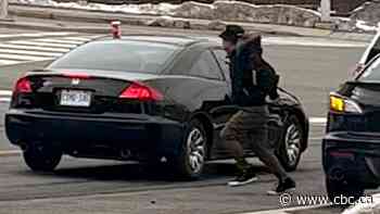 The moment a driver saved another's rooftop coffee