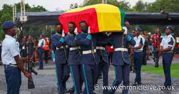 Funeral for Christian Atsu takes place as hundreds of mourners gather to pay their respects