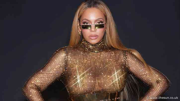 Beyonce, 41, wows in sparkling sheer outfit with gold corset