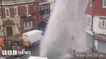 Burst water main causes disruption in centre of Loughton