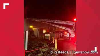 Fire breaks out at coffee company distribution center in Suffolk