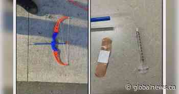 Nanaimo, B.C. man charged after people threatened with toy bow and arrow with needle attached