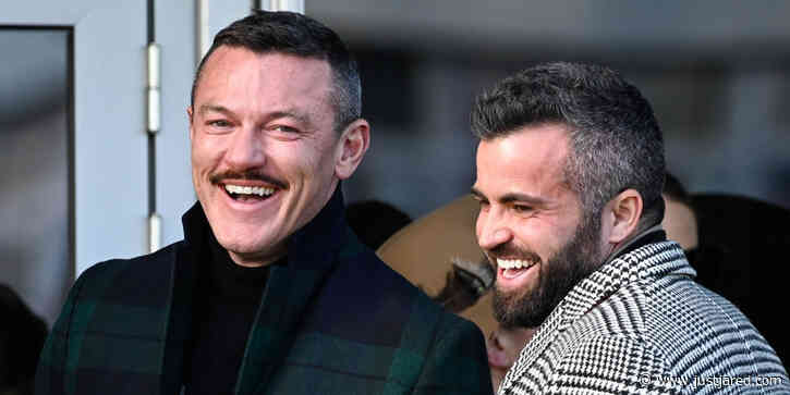 Luke Evans & Boyfriend Fran Tomas are All Smiles While Attending Gold Cup Day