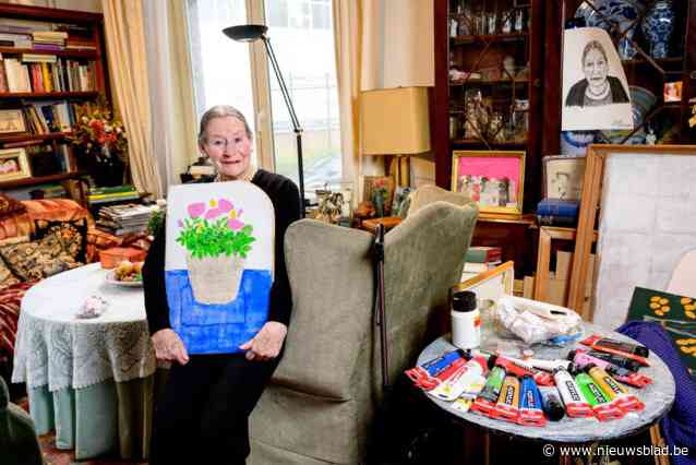 “Wat een werk van mij kost? Begin maar al te sparen”: 92-jarige Inès, tante van Arno, is plots een hype in de kunstwereld