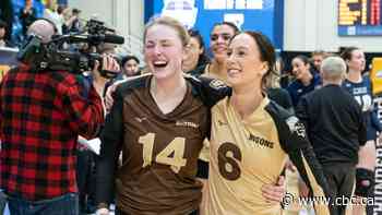 Manitoba Bisons score 5-set, upset win at university women's volleyball nationals