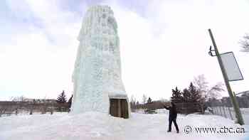 Take a look at this 20-metre-high ice tower in St. Boniface