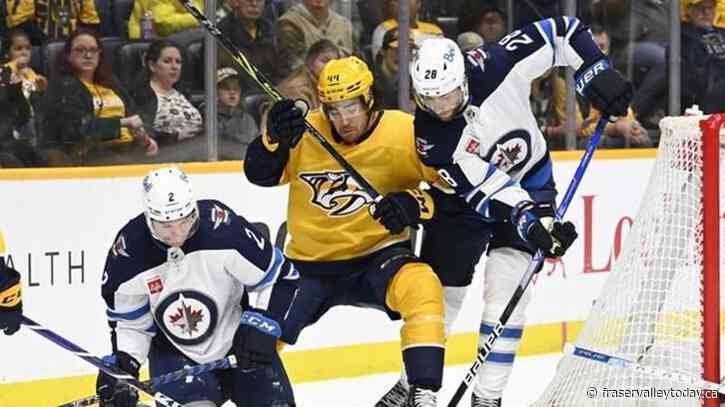 Pionk’s OT goal leads Jets over Predators 3-2