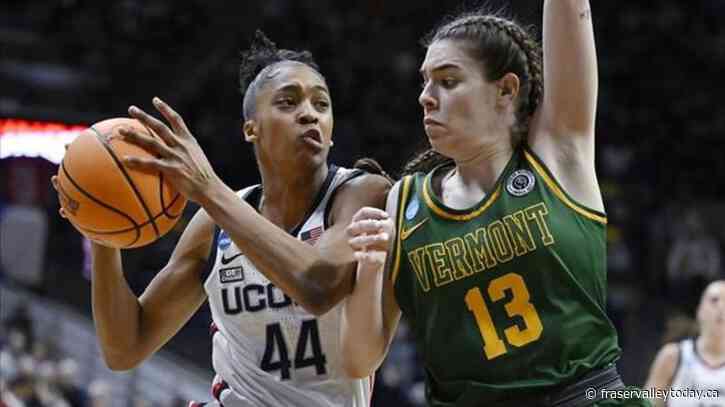 Canada’s Edwards, UConn opens March Madness run with 95-52 rout of Vermont
