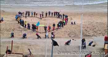Campaigners gather on Cullercoats beach over pollution fears and sewage discharge