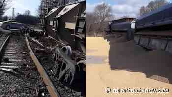 Cleanup underway after train derailment in southern Ontario