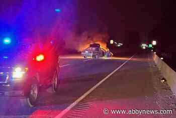 Stolen vehicle incident on Highway 1 in Abbotsford leads to arrests