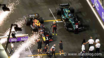 Sergio Perez holds off Max Verstappen's charge to win Saudi Arabian GP