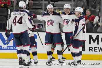 Eichel’s hat trick leads Golden Knights past Columbus 7-2