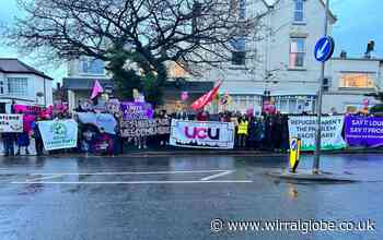 Group gathers at Wallasey hotel to voice support for asylum seekers