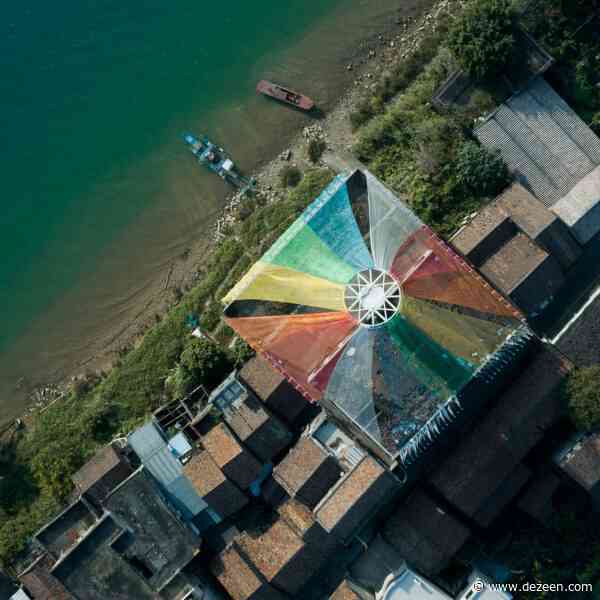 Ma Yansong decorates abandoned building with colourful fishing-net installation