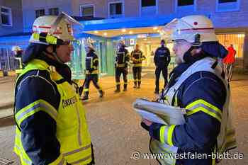 Mülleimer brennt in Bielefelder Krankenhaus