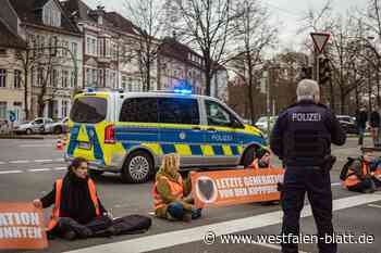 »Klima-Kleber« blockieren in Bielefeld erneut Straße
