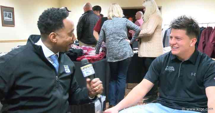 NMSU QB Diego Pavia is in Van Tate's Sports Office