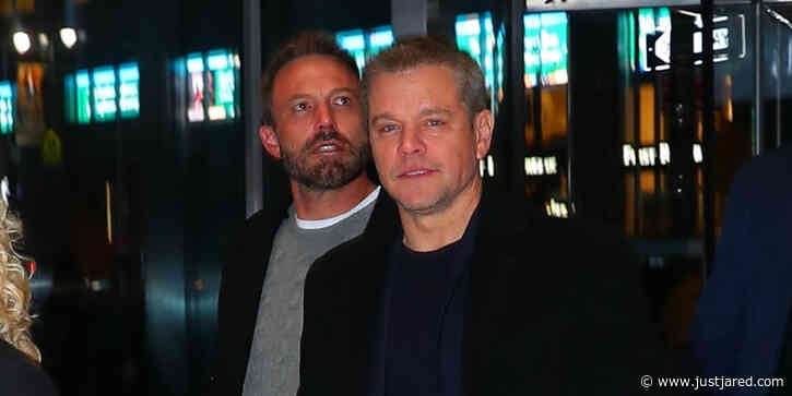 BFFs Ben Affleck & Matt Damon Get Some Fresh Air In Between 'AIR' Promo Events