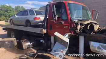 Man sentenced after stolen tow truck hits multiple cars, crashes into police department