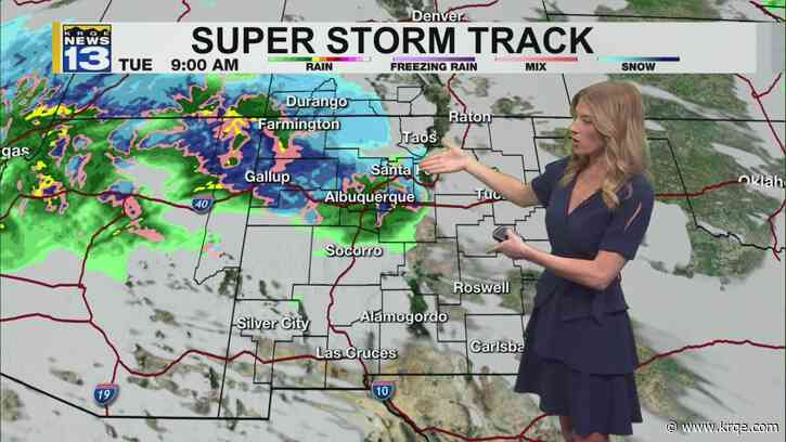 More rain and snow around New Mexico Tuesday
