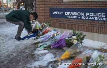 Procession for Edmonton police officers shot and killed responding to call