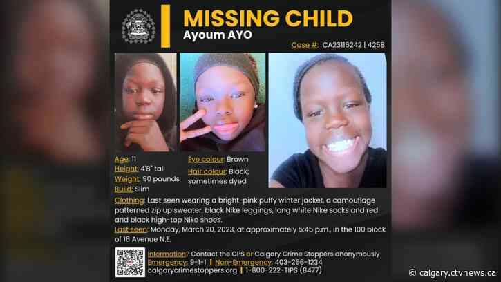 Calgary police seek help to find missing girl