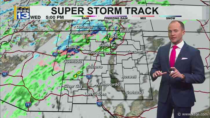 More rain and snow with strong winds Wednesday