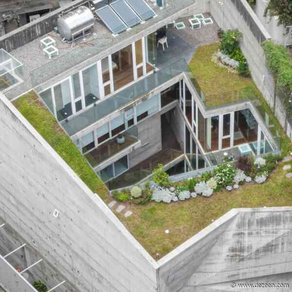 Atelier Gratia designs angular concrete courtyard house in Taiwan