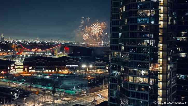 Why were there fireworks in Calgary on Tuesday?