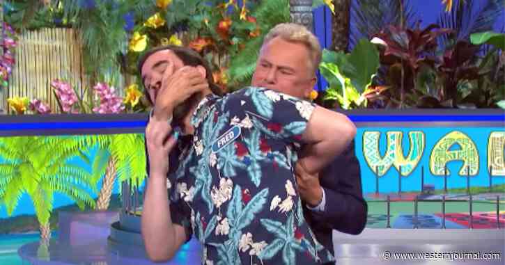 'Wheel of Fortune' Host Pat Sajak Puts Winning Contestant in a Wrestling 'Hammerlock'