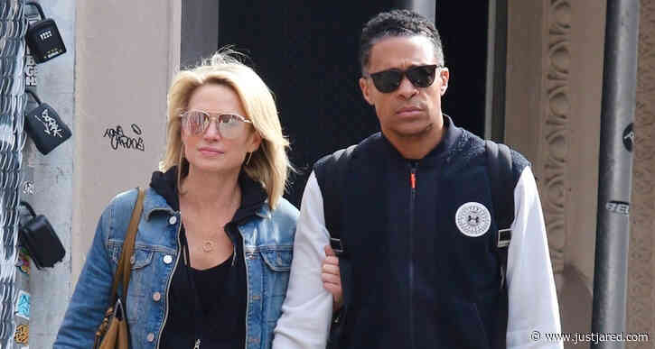 Amy Robach Holds on Close to T.J. Holmes While Shopping in NYC