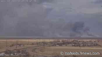 Wildfire reported just east of Lamar