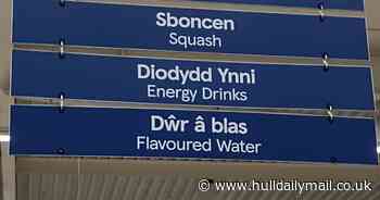 Tesco has to take down Welsh sign after directing people towards squash court