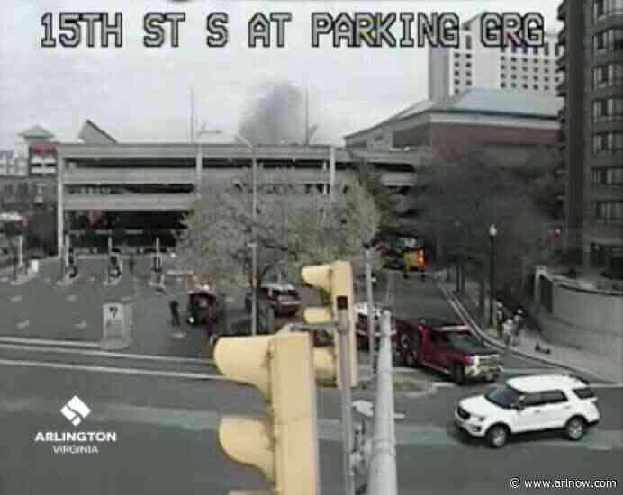 UPDATED: Car fire at Pentagon City mall garage