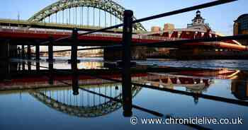 Newcastle Quayside flooded after River Tyne bursts its banks during high tide