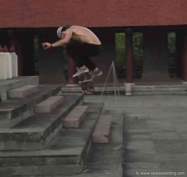 Colombian Skateboarding Phenom Steps Up To This Backside Flip