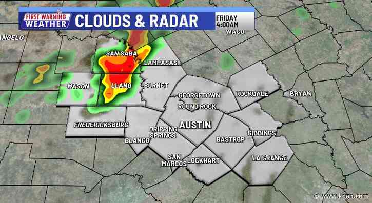 Severe storm threat in the Hill Country overnight