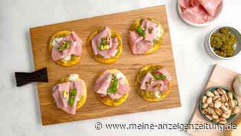 Diese Mini-Pizzen mit Pistazienpesto und Mortadella machen deinen Tag heller