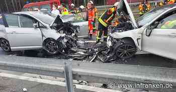 B4 bei Coburg: Auf die Gegenfahrbahn gerast - Zwei Menschen nach Frontal-Crash schwer verletzt