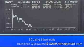 Dax aktuell: Dax fällt um mehr als 300 Punkte – Sorge um Banken sorgt für Ausverkauf