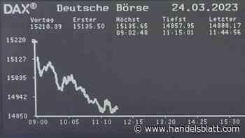 Dax aktuell: Dax fällt um mehr als 300 Punkte – Sorge um Banken löst Ausverkauf aus