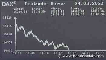 Dax aktuell: Dax fällt um fast 400 Punkte – Sorge um Banken löst Ausverkauf aus