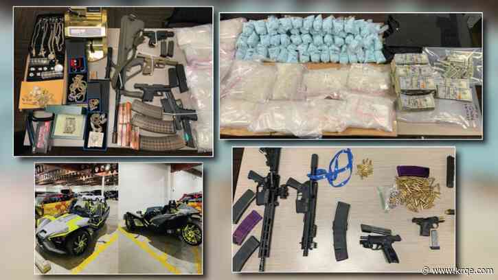 Fentanyl, guns, cars, cash & grenade vest seized in Albuquerque drug raids