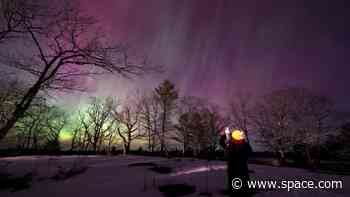 Skywatchers enjoy a night of surprise auroras as strongest solar storm in years hits Earth (photos)