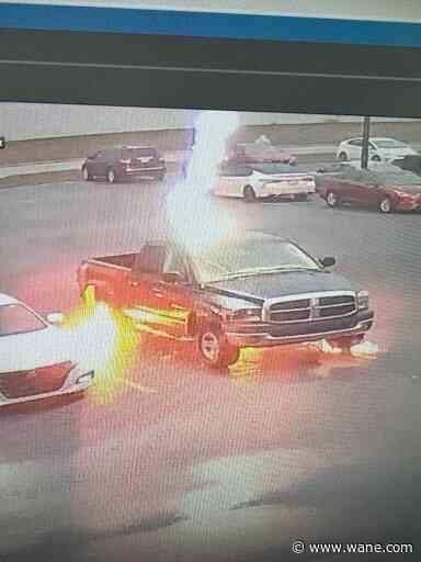 LOOK: Lightning strikes truck with man inside in Van Wert