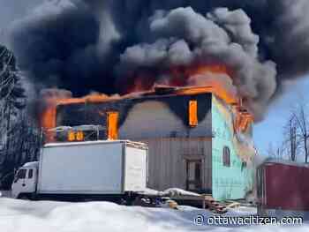 Fire damages home under construction near Kars