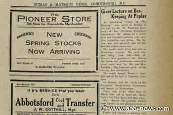 The Abbotsford News 100 years ago: Looking back at March 24, 1923